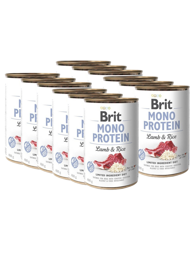 BRIT MONO PROTEIN LAMB & BROWN RICE 12x400g