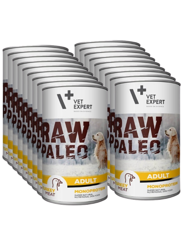 Vetexpert Raw Paleo Adult Turkey 18x400g - indyk puszka
