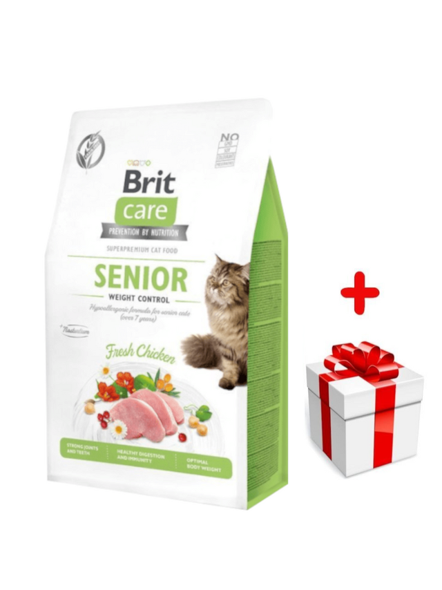BRIT Care Cat Grain-Free Senior Weight Control 2kg + niespodzianka dla kota GRATIS!