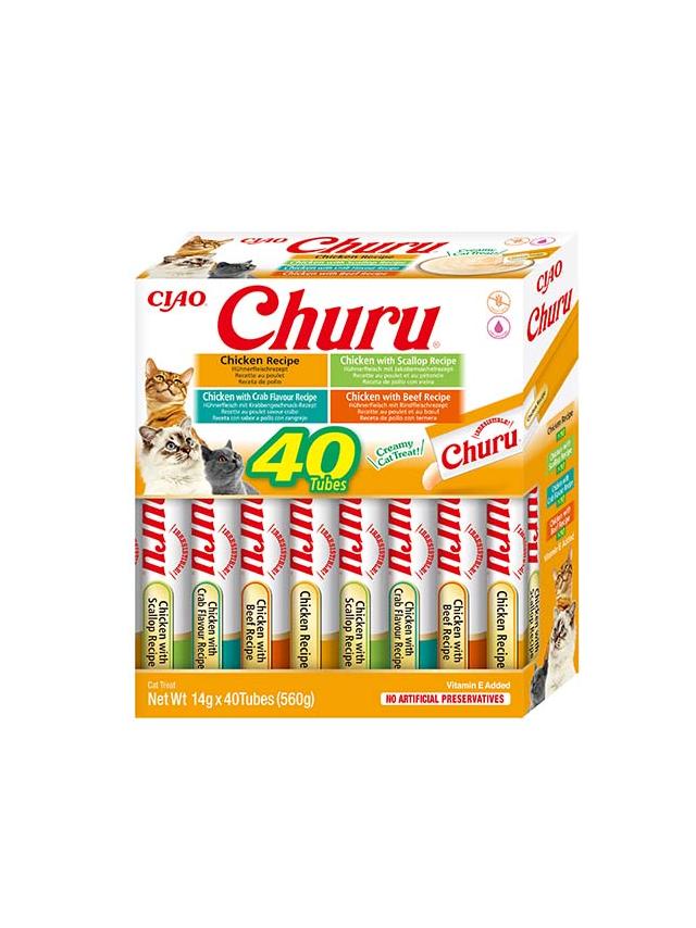 INABA  Churu dla kota - mix smaków z kurczakiem 40x14g