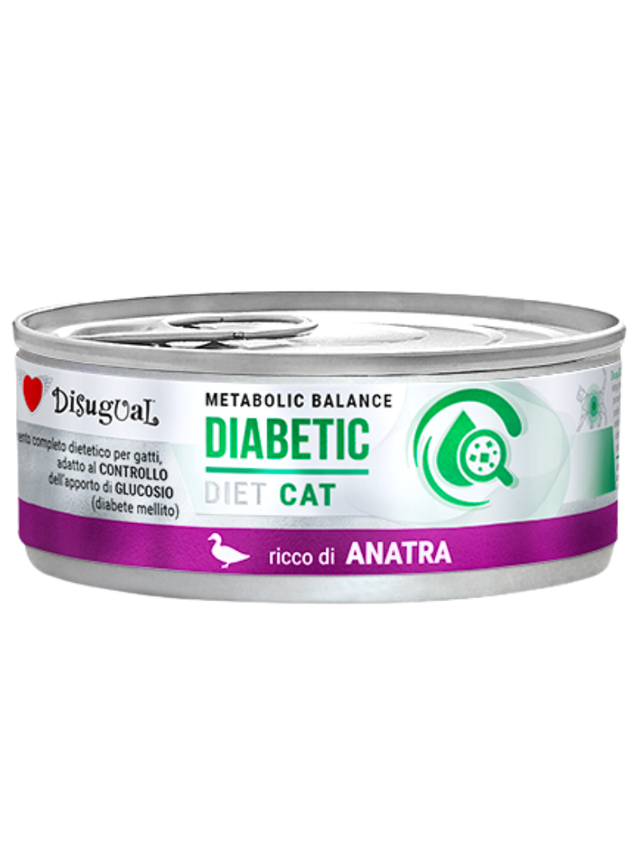 Disugual Karma mokra dla kota Weterynaryjna DIABETIC Kaczka (dorosły) 85g