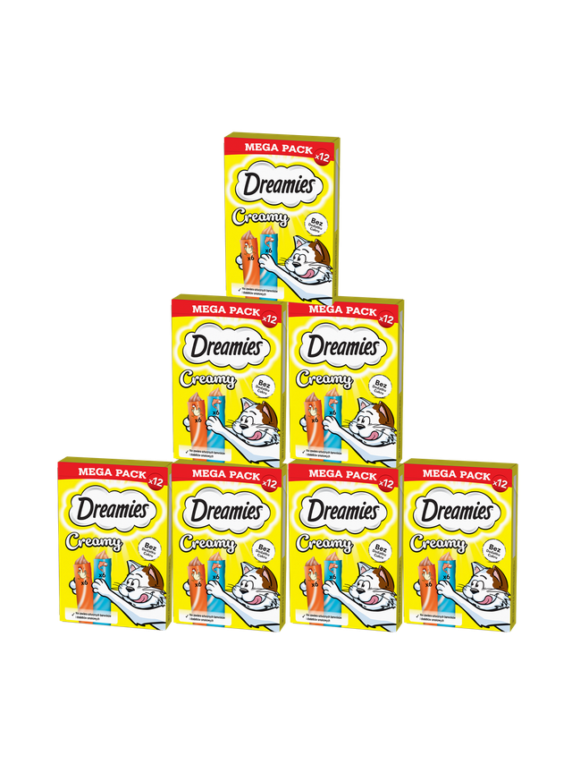 DREAMIES Creamy z kurczakiem i z łososiem (12x10g) x7