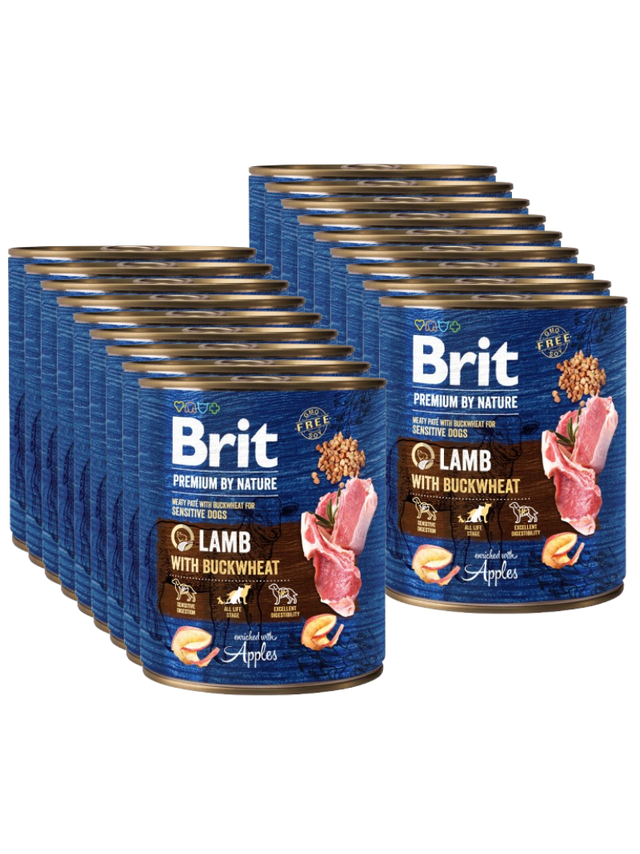 BRIT Premium by Nature Lamb With BUCKWHEAT 18x800g