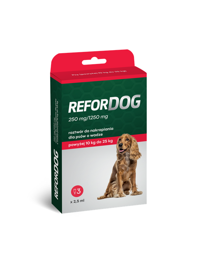 Refordog dla psów 10–25 kg 3 pipety x 2,5ml