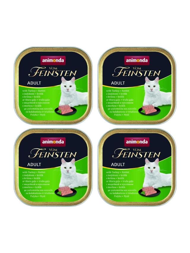 ANIMONDA Vom Feinsten Adult Cat smak: z indykiem i królikiem 12x100g