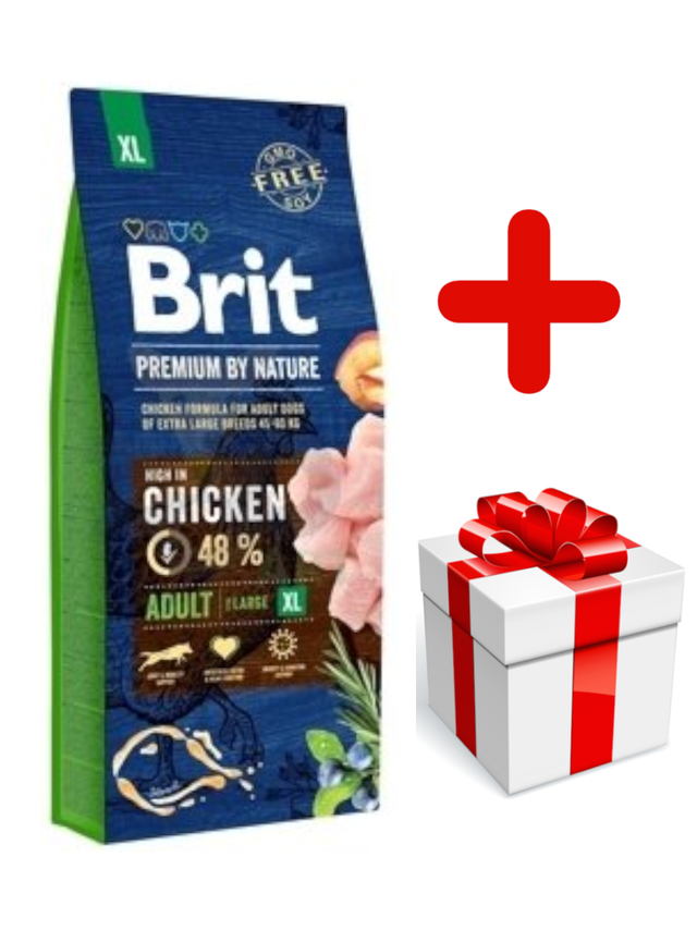 BRIT Premium By Nature Adult XL 15kg + niespodzianka dla psa GRATIS!