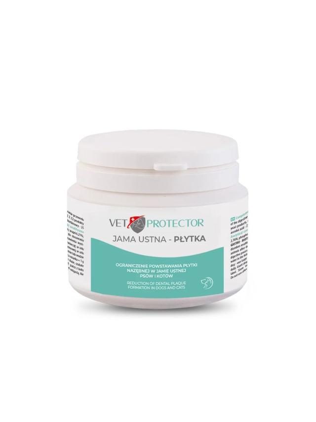 VET PROTECTOR® JAMA USTNA – PŁYTKA – proszek do higieny jamy ustnej psa i kota 60 g