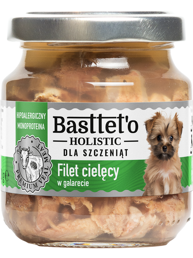 Basttet'o Holistic filet cielęcy w galarecie dla szczeniąt 130g