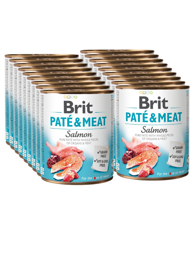 BRIT PATE & MEAT SALMON 18x800g