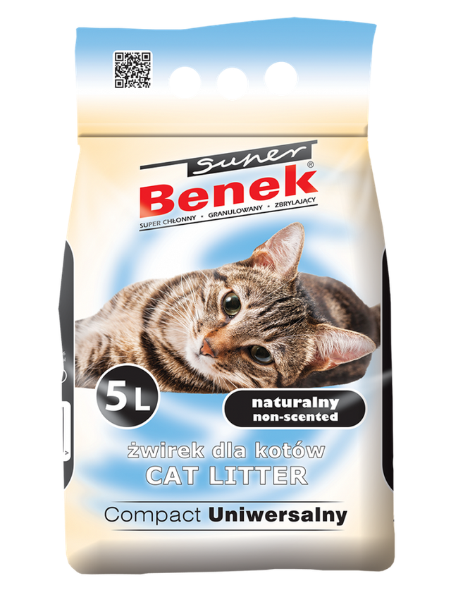 SUPER BENEK Żwirek Uniwersalny Compact 5l