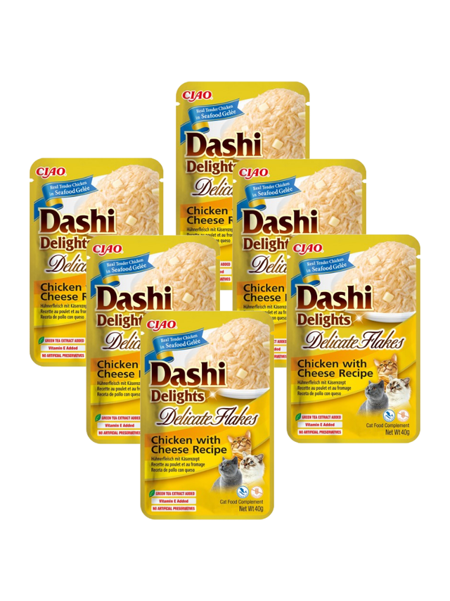 INABA Dashi Delights Delicate Flakes Chicken with Cheese Recipe 6x40g