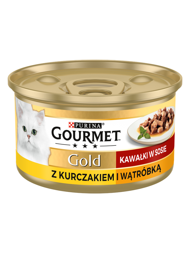 Purina Gourmet Gold kurczak/ wątróbka w sosie 85g