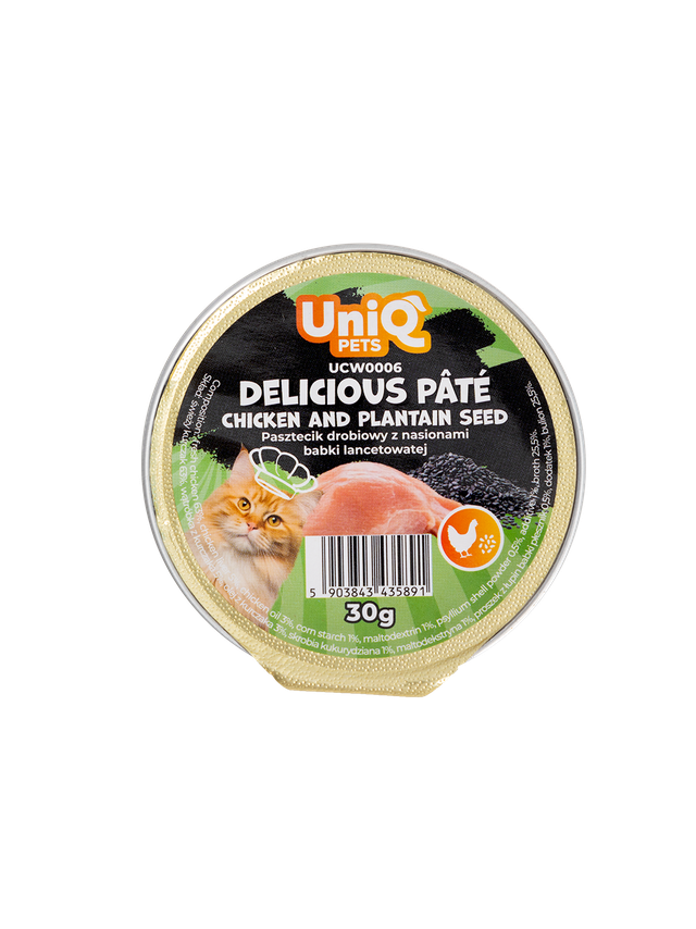 UNIQ PETS KARMA MOKRA DLA KOTA ROYAL BEEF pasztecik drobiowy z babką płesznik 30 g x 8 szt