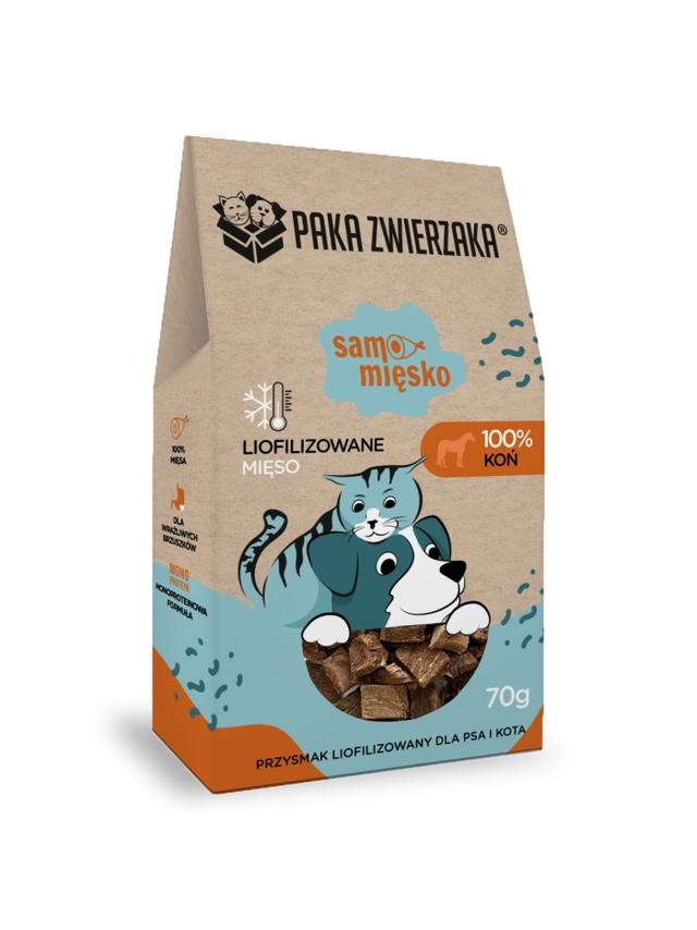 Paka Zwierzaka Przysmak liofilizowany Samo Mięsko KOŃ 70g