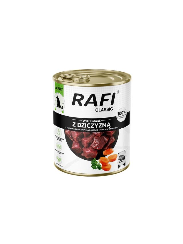 DOLINA NOTECI Mokra karma dla psa Rafi Classic z dziczyzną 800g