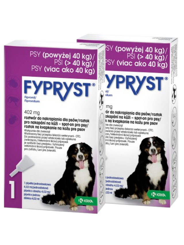 KRKA Fypryst Spot On 402 mg/4,02 ml dla Psów 40 - 60 kg 2 szt