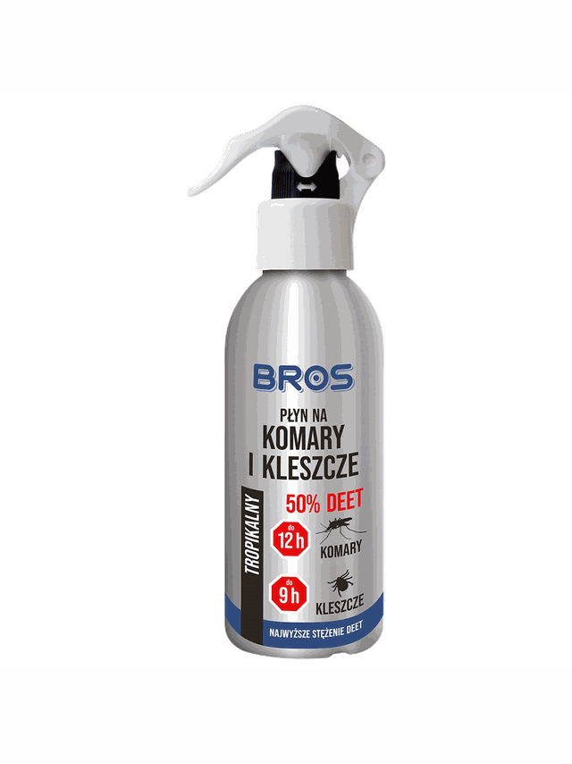 BROS Płyn na komary i kleszcze 50% DEET 130ml