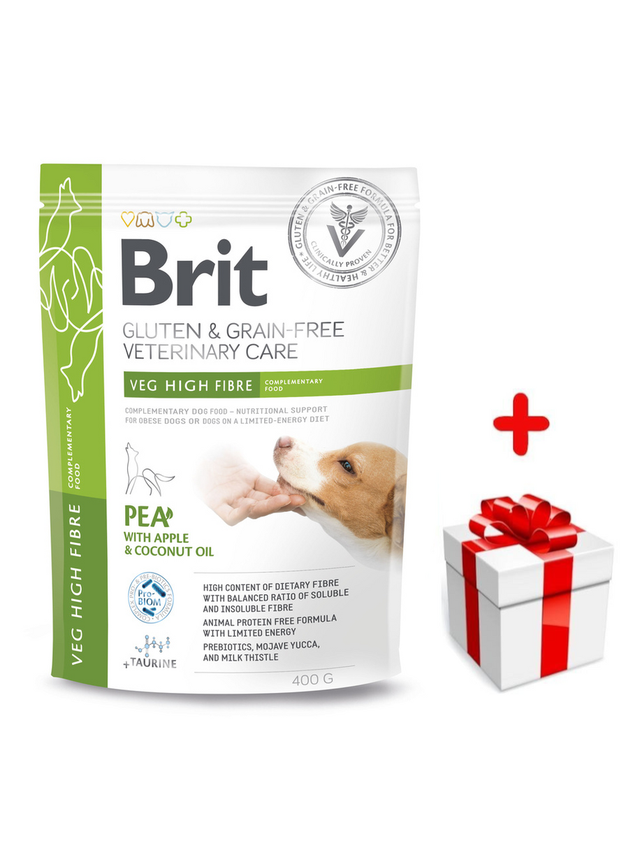 BRIT GF Veterinary Diets Dog Veg Fibre 400g  + niespodzianka dla psa GRATIS!