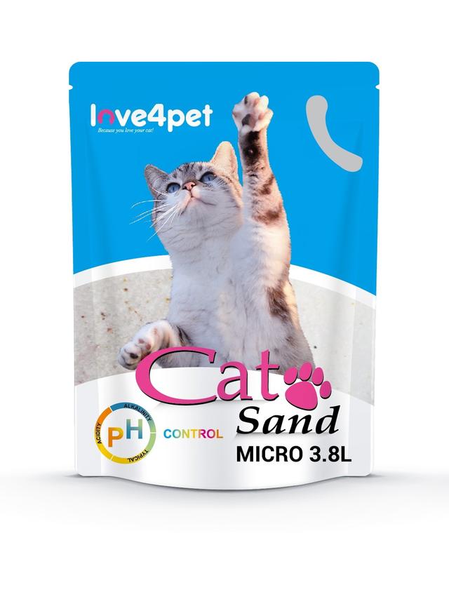 Żwirek Silikonowy dla Kota Cat Sand Micro - PH Control 3,8l ( Zmienia kolor, aby sprawdzić wczesne oznaki choroby)