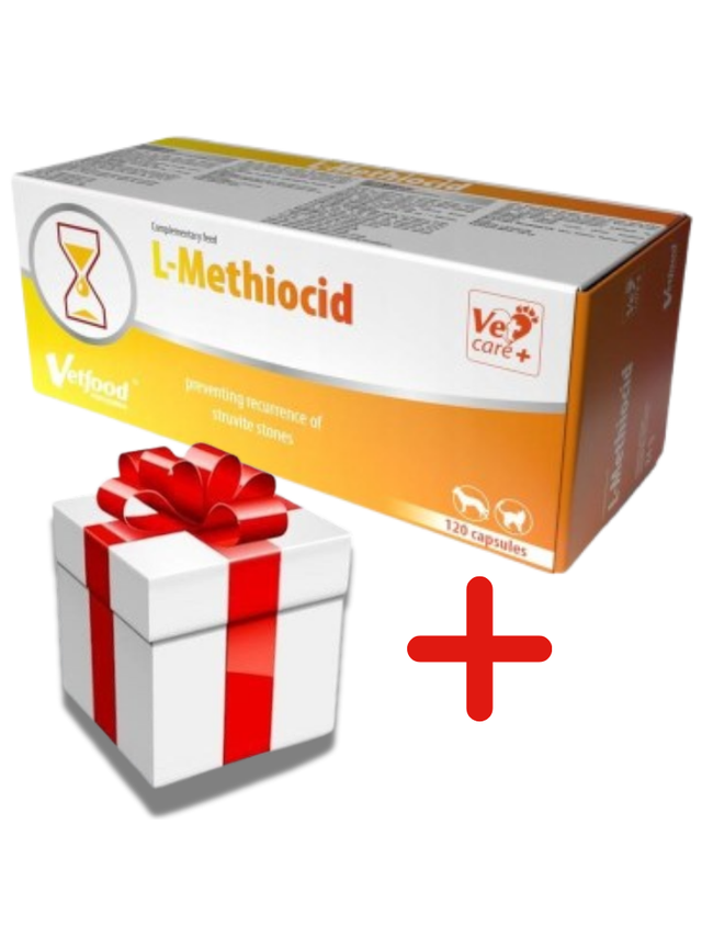 VETFOOD  L-Methiocid 120 kapsułek + NIESPODZIANKA DLA PSA GRATIS!!