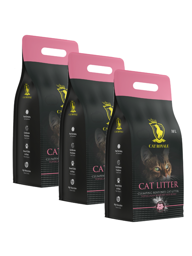 Cat Royale Baby Powder żwirek bentonitowy 30l (3x10l)