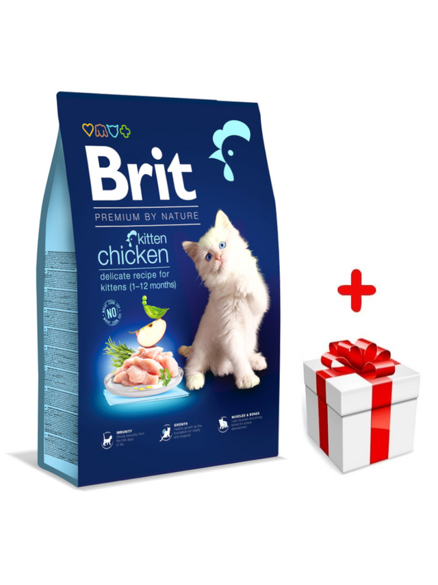 BRIT Premium By Nature Kitten 1,5kg + niespodzianka dla kota GRATIS!
