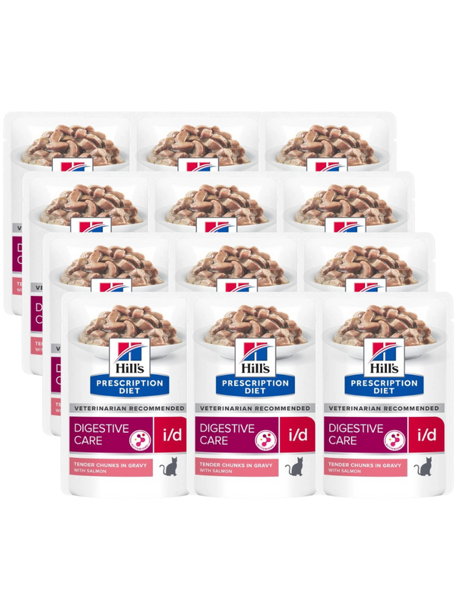 HILL'S PD Prescription Diet Feline i/d z łososiem 12x85g - saszetka
