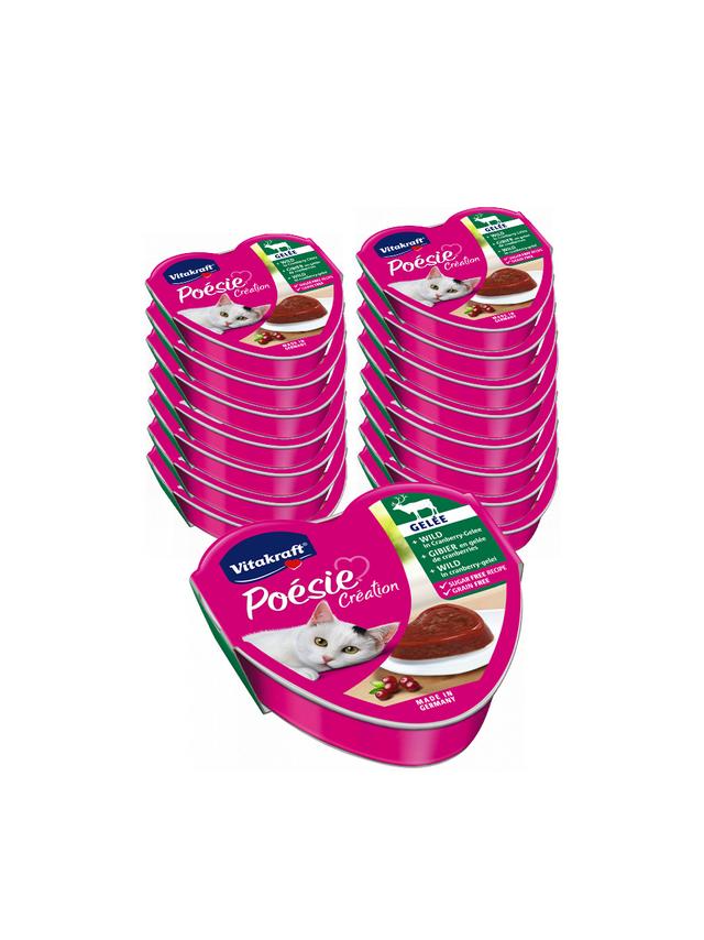Vitakraft POESIE mokra karma dla kota dziczyzna z żurawiną 24x85g