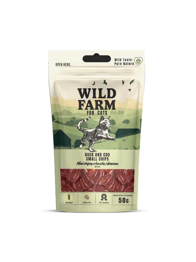 WILD FARM Chipsy z kaczką i dorszem 50g przysmak dla kota