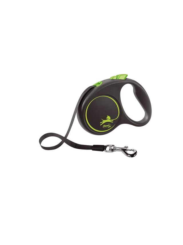 FLEXI Smycz oryginalna Black Design zielona L - 5m do 50kg - taśma