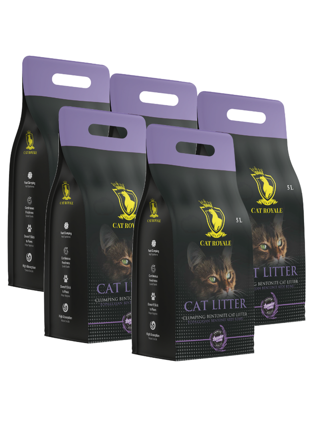 Cat Royale Lawenda żwirek bentonitowy 25l (5x5l)