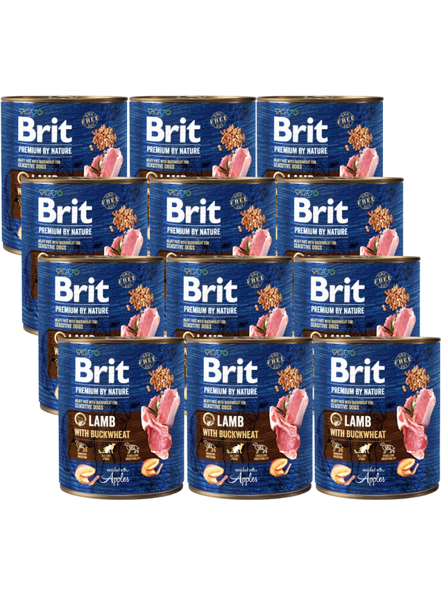 BRIT Premium by Nature Lamb With BUCKWHEAT 12x800g