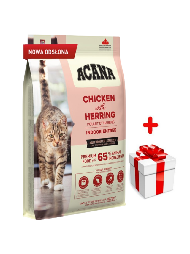 ACANA Indoor Entree Cat 4,5kg + niespodzianka dla kota GRATIS!