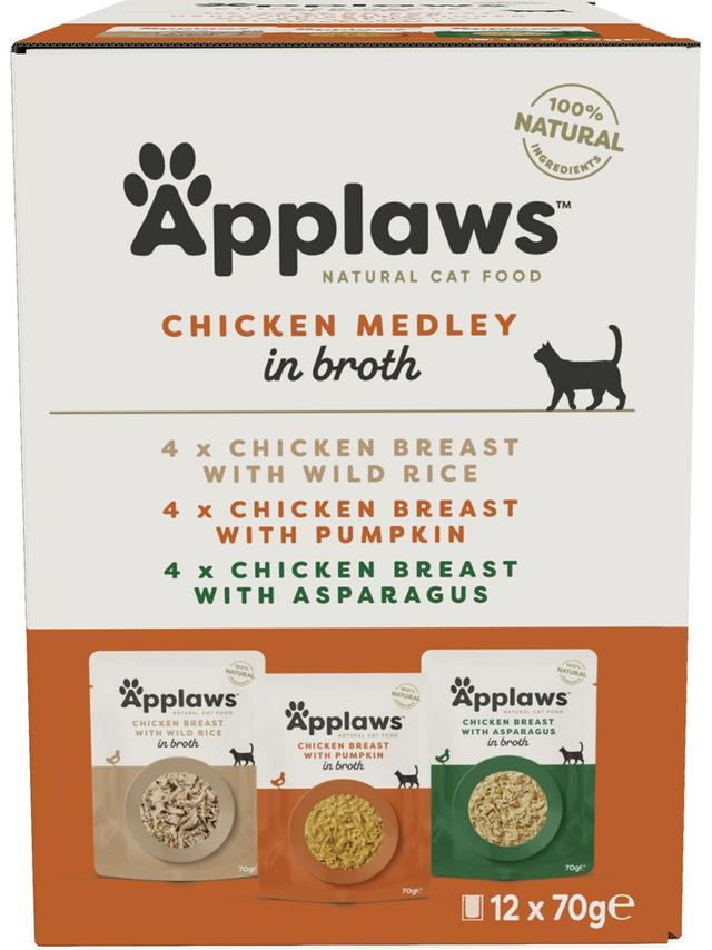 Applaws Cat Tin Multipack Chicken Collection in Broth 12x70g