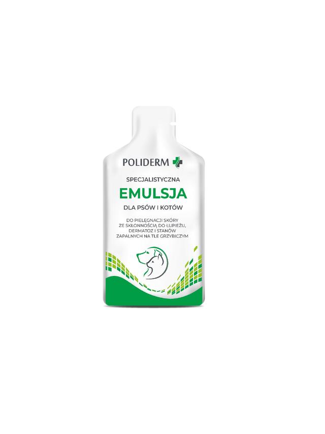POLIDERM® EMULSJA SASZETKA – pielęgnacja sierści i skóry dla psa i kota 15 ml