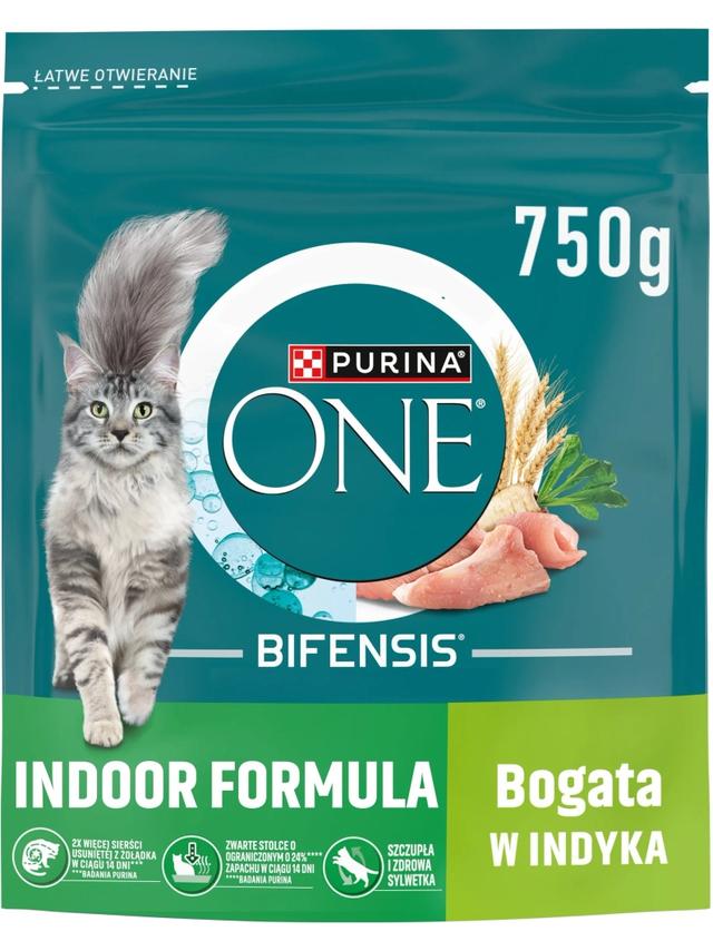 Purina One Bifensis Indoor Formula Karma dla kotów z indykiem 750 g