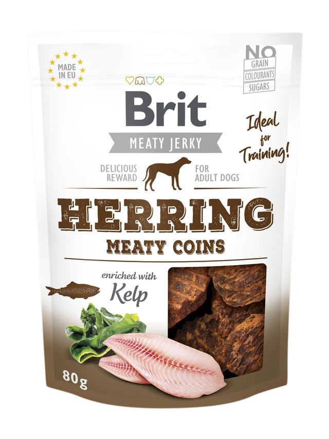 BRIT Jerky Snack Herring Meaty Coints 80g