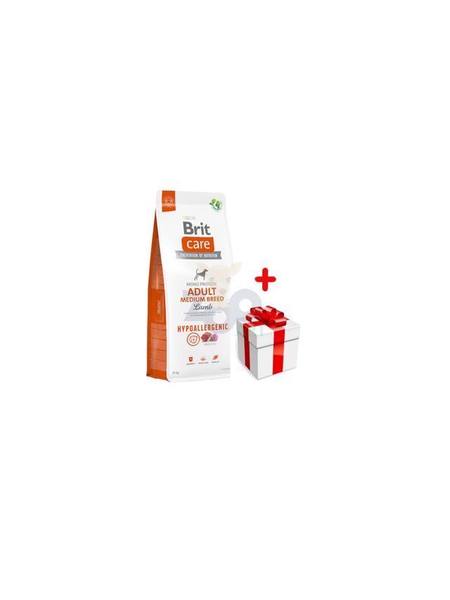 BRIT CARE Dog Hypoallergenic Adult Medium Breed Lamb 12kg + niespodzianka dla psa GRATIS!