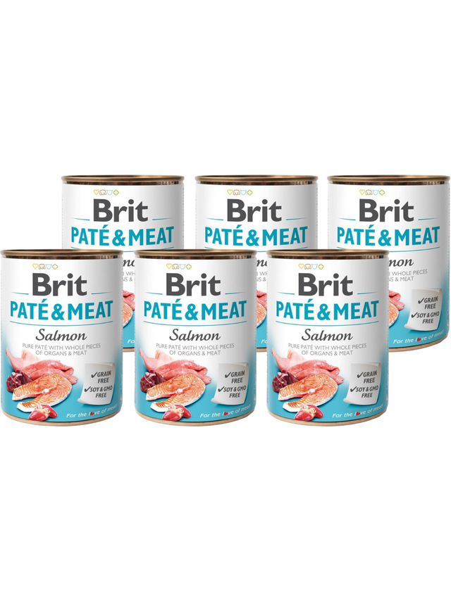 BRIT PATE & MEAT SALMON 6x400g