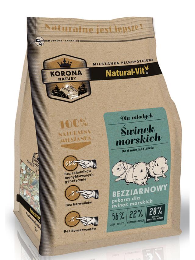 KORONA NATURY Natural-Vit pokarm dla świnki morskiej junior 750g