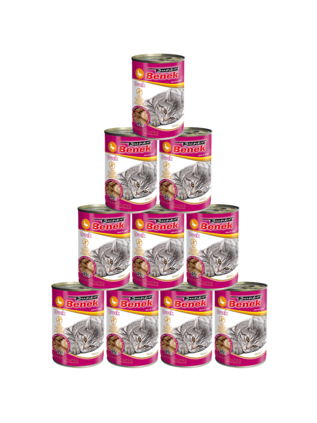 Super Benek KOT bezzbożowe kąski z kaczką w sosie 10x415g