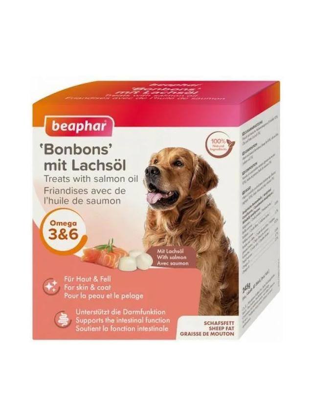 Beaphar LACHSÖL BONBONS 245g. - praliny z łososiem 40szt