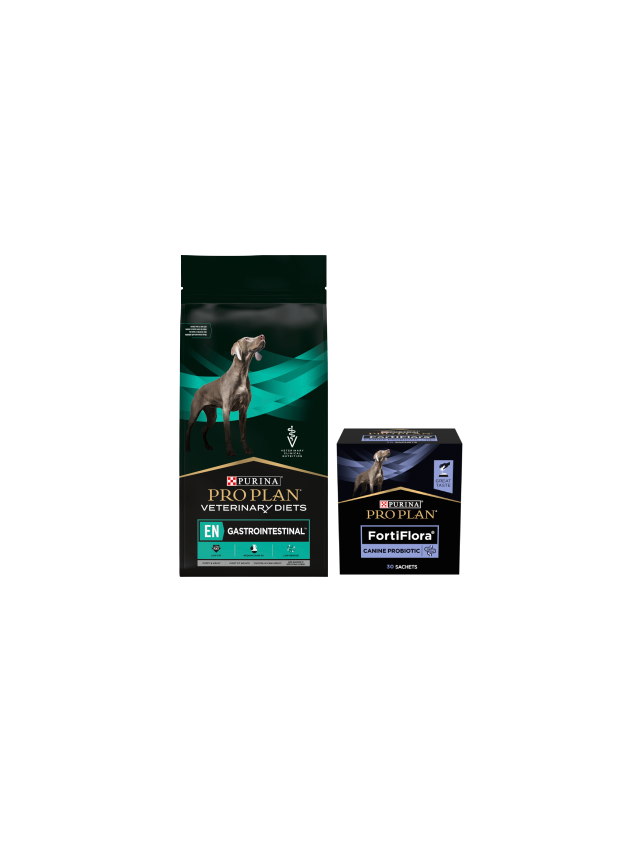 PRO PLAN Veterinary Diets EN Gastrointestinal Karma sucha dla psa 12kg + PRO PLAN FortiFlora Suplement probiotyczny dla psa 30 x 1 g