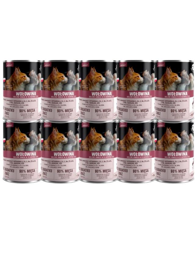 PetRepublic kawałki w sosie z wołowiną 10x400g dla kota
