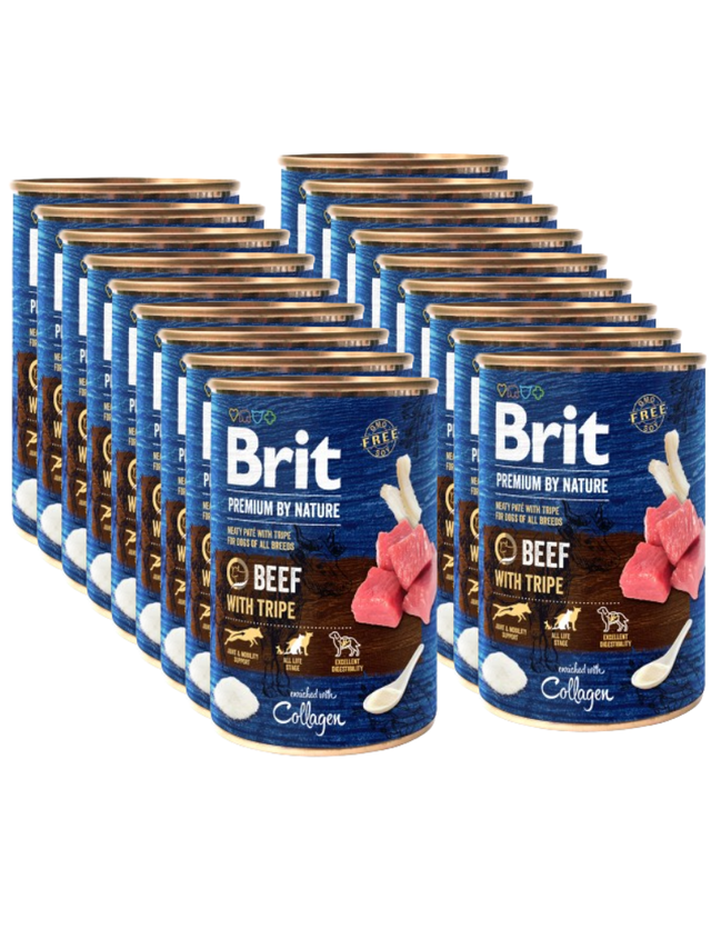 Brit Premium by Nature Beef with Tripe 18x400g