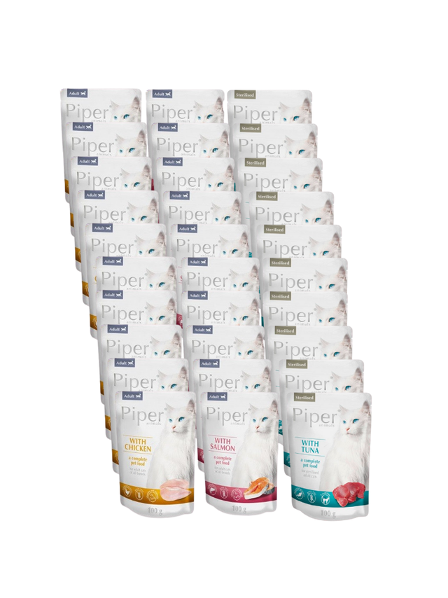 DOLINA NOTECI Piper dla kota Mix Smaków 30x100g (saszetka)