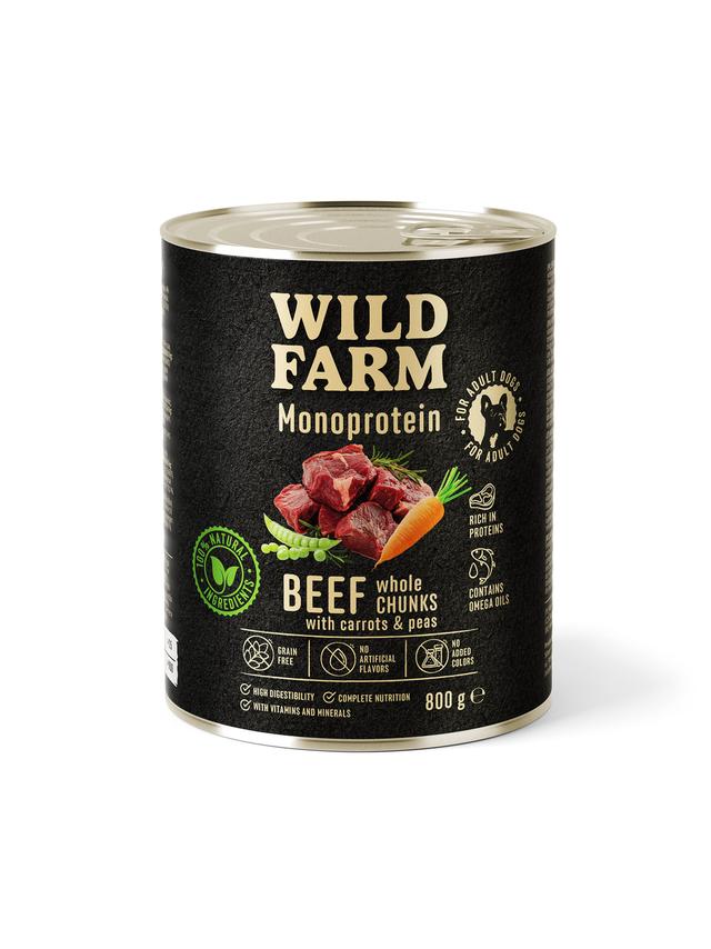 WILD FARM Monoprotein Beef 800g hipoalergiczna karma dla psa