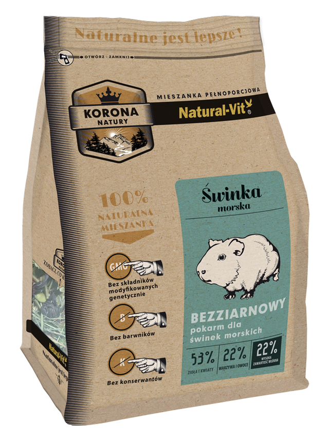KORONA NATURY Natural-Vit pokarm dla świnki morskiej 750g