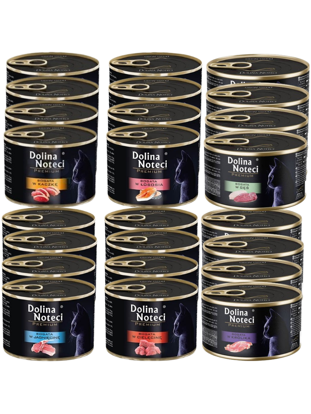 DOLINA NOTECI Premium dla kota MIX SMAKÓW  24X185g