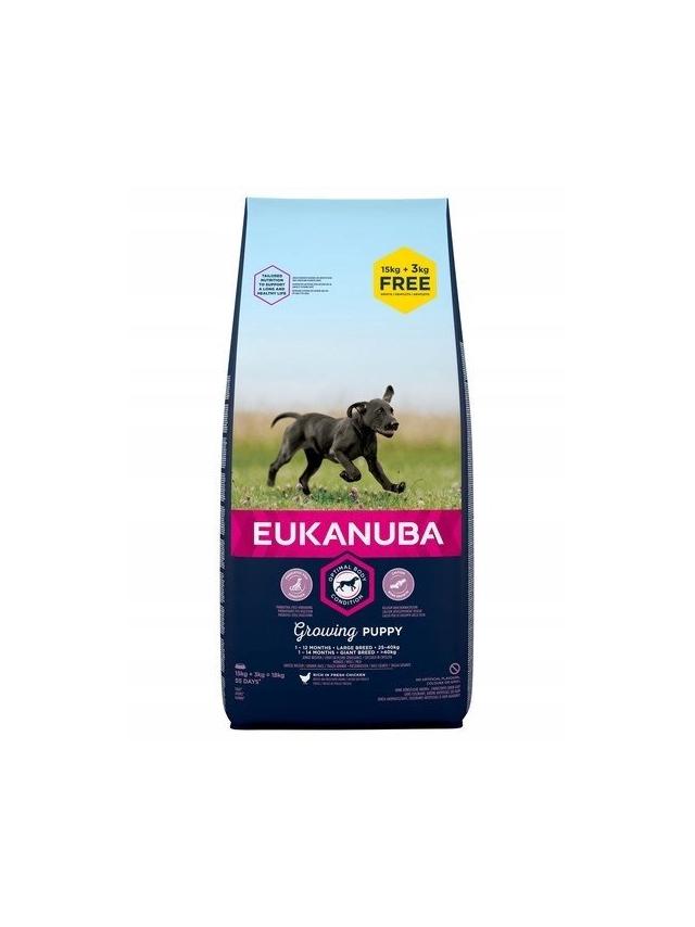 EUKANUBA Puppy&Junior Large Breed Chicken 15kg +3kg GRATIS